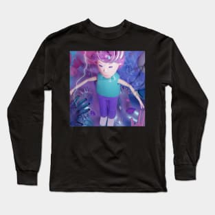 THE GIRL. CUTE 3D PINK DIGITAL ART Long Sleeve T-Shirt